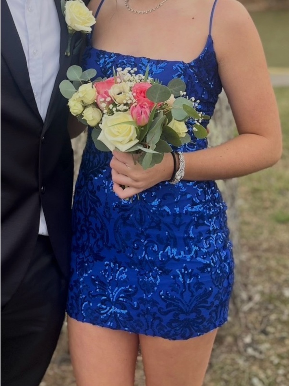 Windsor Royal Blue Sequin Mini Dress